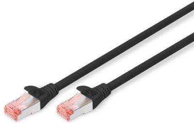 Патч-корд DIGITUS CAT 6 S-FTP, 1м, AWG 27/7, LSZH, чорний