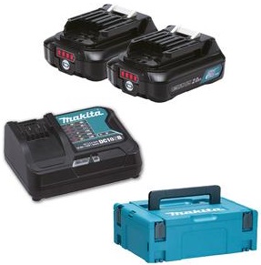 Набір акумулятора та зарядного пристрою Makita 197658-5 СXT BL1021B 2х10.8В 2А·год DC10SB кейс Makpa