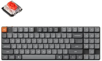 Клавіатура механічна Keychron K13 MAX 90Key, K pro Red, WL/BT/USB-A, QMK, EN/RU/UZ, RGB, черный