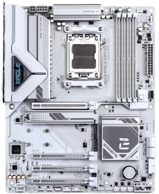 Материнська плата GIGABYTE B850 EAGLE WF7 ICE sAM5 B850 4xDDR5 M.2 HDMI DP Wi-Fi BT ATX білий