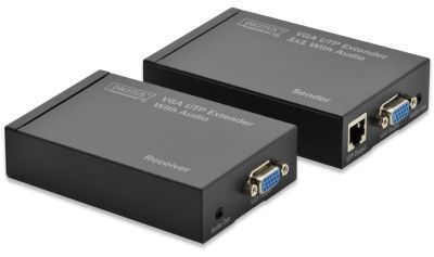 Подовжувач DIGITUS VGA через UTP, встановлений макс. 1920x1200, 0-70°C, 300 м,