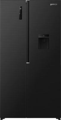 Холодильник SBS Gorenje, 179х62х92см, 2 двері, 344(197)л, А+, NF+, Інв., Зона св-ті, диспенсер, гене