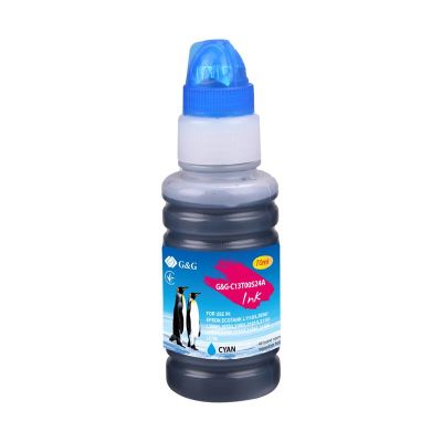 Контейнер з чорнилом G&amp;G до Epson L3100, L3101, L3110, L3150, L3151, L1110, L3156, L3160, L5190 cyan