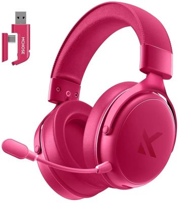 Mchose Гарнітура V9 Pro, USB-A/WL/BT, Rose Red