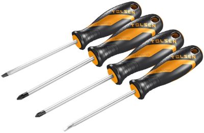 Викрутки Tolsen Ерго SL,PZ1, PZ2, S2, 100мм, набір 4шт