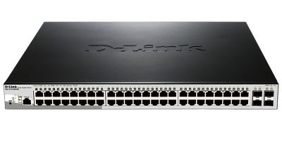 Комутатор D-Link DGS-1210-52MP/ME 48xGE PoE, 4xSFP MetroEthernet
