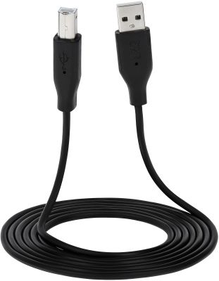 Кабель 2E USB-A > USB-B (AM/BM) синхронізації 3м, чорний