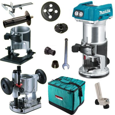 Makita Фрезер акумуляторний Makita DRT50ZX2 Li-ion LXT 18 В цанга 6.35мм 10000-30000об/хв 1.8кг без