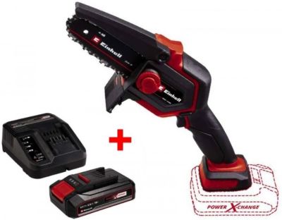 Пила ланцюгова акумуляторна Einhell GE-PS 18/15 Li BL Kit PXC 18В акб 1х2.5А·год шина 158мм різ 125м