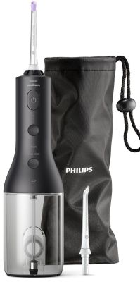 Іригатор Philips портативний Sonicare Cordless Power Flosser 3000, чаша 250 мл, чохол, 2 насадки , ч