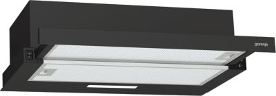 Витяжка Gorenje телескопічна, 60см, 350м.куб/год, чорний