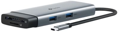 Хаб USB TP-LINK UH7021C USB-C > 3xUSB3.0/1xHDMI/1xSD/1xmicroSD/1xPD 100Wh
