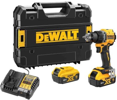 Шурупокрут-дриль акумуляторний DeWALT XR Li-Ion 18В акб 2х5А·год 74Нм 0-450·0-1650об/хв кейс TSTAK,