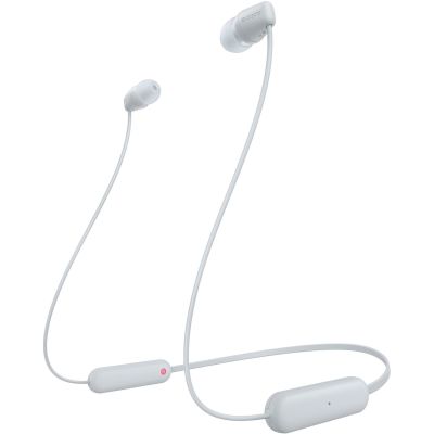 Навушники In-ear Sony WI-C100 BT 5.0, IPX4, SBC, AAC, Wireless, Mic, Білий