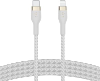 Кабель Belkin USB-C > Lightning заряджання/синхронізації 30Вт PD, 1м, плетений, силіконовий, з ремін