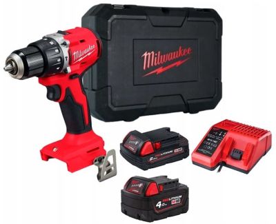 Шурупокрут-дриль акумуляторний Milwaukee М18 BLPDRC-422С 18В 1х2А·год 1х4А·год 60Нм 500·1700об/хв ЗП