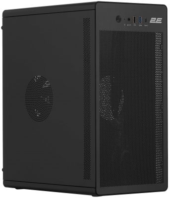 Корпус 2E Credo V285B без БЖ, 1xUSB3.0, 1х USB 2.0, 1xUSB Type-C, 1x120мм, VGA 300мм, mATX, чорний