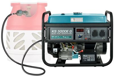 Генератор газобензиновий Konner&amp;Sohnen KS 5000E G LPG, 230В, 4.5кВт, електростартер, 77.0кг