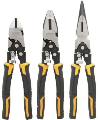 Набір інструментів шарнірно-губцевих DeWALT Compound Action комбіновані плоскогубці 210мм, плоскогуб