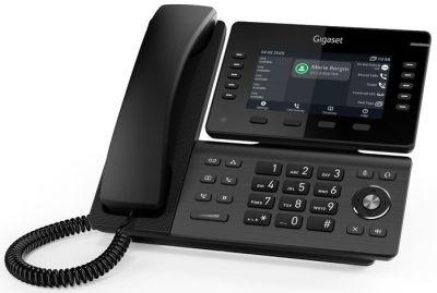 Телефон IP Gigaset Pro Professional P855BW, 2xGE LAN, Wi-Fi, 10 SIP line, BT 5.2, 1xUSB-A, PoE, 5" c