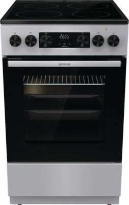 Плита Gorenje електрична склокерамічна, 70л, 50x60см, дисплей, програматор, сірий