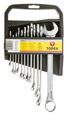 Ключі гайкові TOPEX, комбіновані, 6-22мм, набір 12шт