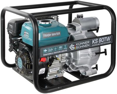 Мотопомпа бензинова Konner&amp;Sohnen KS 80TW для брудної води, 66м3/ч (1100л/хв), 7.0к.с, 35кг
