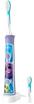 Щітка зубна електр. Philips, Sonicare For Kids, 62т. колив/хв, насадок-2, фіолетовий