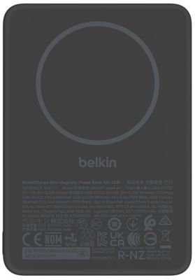 Акумулятор портативний літій-іонний Power Bank Belkin 10000мА·год, 20Вт/Qi2 7.5Вт, Slim Magnetic Rin