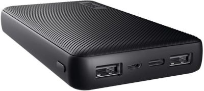 Акумулятор портативний літій-іонний power bank Trust Primo ECO, 20000мА·год, 2хUSB-A/USB-C, 15W, чор