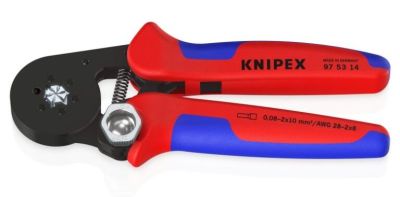 Кліщі обтискні KNIPEX, для обтиску наконечників гільз 0.08-16мм2, 180мм, 0.445кг