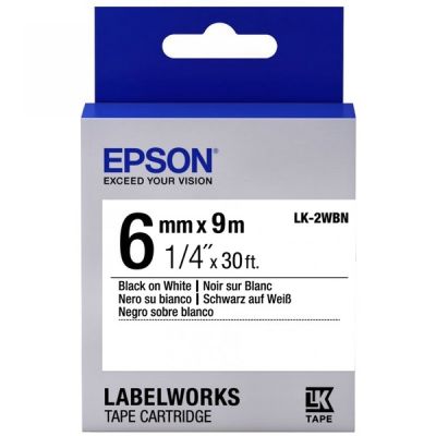 Картридж зі стрічкою Epson LK2WBN принтерів LW-300/LW-400/LW-400VP/LW-600P/LW-700/LW-Z710/LW-900P/LW