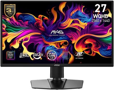 Монітор MSI 26.5" MAG 272QP QD-OLED-X24 2xHDMI, DP, USB-C, Audio, QD-OLED, 2560x1440, 240Hz, 0.03ms,