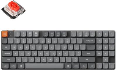 Клавіатура механічна Keychron K13 MAX 90Key, K pro Red, WL/BT/USB-A, QMK, EN/RU/UZ, White Led, черны