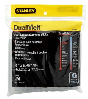 Стрижні клейові Stanley DualTemp, 11.3х100мм, напівпрозорий, 24шт