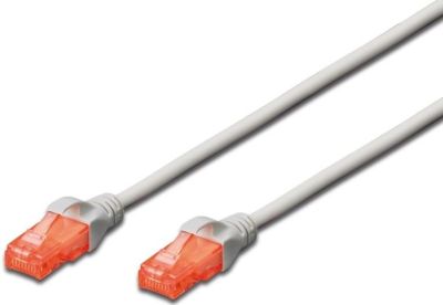Патч-корд DIGITUS CAT 6 UTP, 1.5м, AWG 26/7, Cu, LSZH, сірий