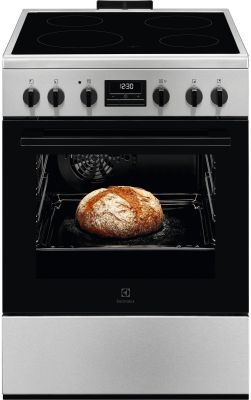 Плита Electrolux електрична склокерамічна, 58л, 60x60см, дисплей, конвекція, пара, нерж
