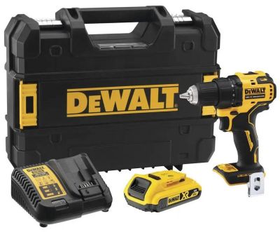 Дриль-шурупокрут DeWalt XR Li-Ion 18В акб 1х2А·год 65Нм 450-1650об/хв патрон 13мм кейс 1.1кг
