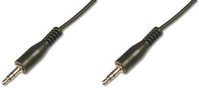 Кабель DIGITUS Audio connection stereo 3.5mm M/M, 2.5м, чорний
