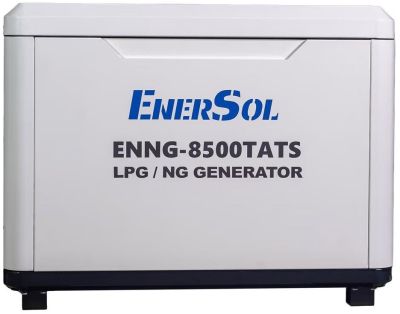 Генератор газовий EnerSol ENNG-8500TATS, LPG\NG, 400В, 8.0-8.5кВт, 3Фази, електростартер, АВР, 160.0
