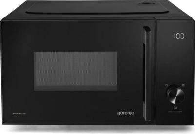 Gorenje Мікрохвильова піч , 23л, електр. керув., 800Вт, дисплей, 20 програм, інвертор, чорний