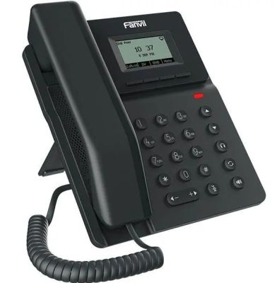 Телефон IP Fanvil V50P 2xFE LAN, 2 SIP line, SW Linux, PoE, 2.3" точково-матричний дисплей, чорний