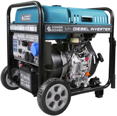 Генератор дизельний інверторний Konner&amp;Sohnen KS 6100iDE ATSR, 230В, 5.5кВт, АВР(ATS), електростарте