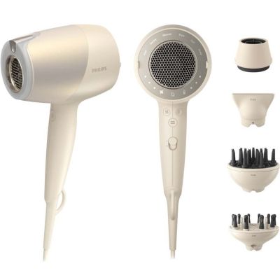 Фен Philips 9000 Series SenseIQ, 1800Вт, 3 режими, дифузор, іоніз-я, хол. обдув, турбо, золотий