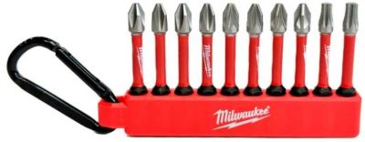 Біти Milwaukee Shockwave carabiner2, сталь, набір 10шт