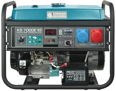Генератор бензиновий Konner&amp;Sohnen KS KS7000E1/3, 230/400В, 5/5.5кВт, 3Фази, електростартер, 81кг