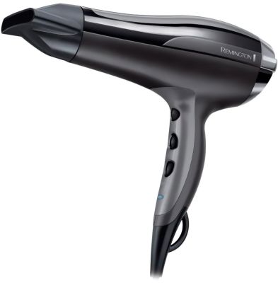 Фен Remington Pro-Air Turbo, 2400Вт, 3 режими, дифузор,турмалінова  іоніз-я, хол. обдув, чорний