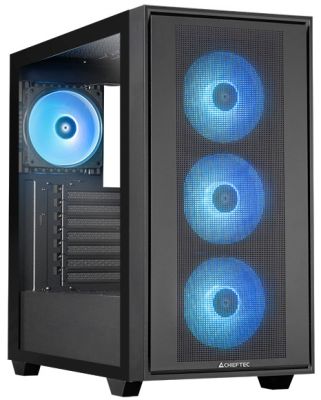 Корпус CHIEFTEC Gaming Hunter 3, без БЖ, 2xUSB3.0, 1xUSB3.2 Gen2 Type-C, 4x120мм ARGB, VGA 425мм, LC