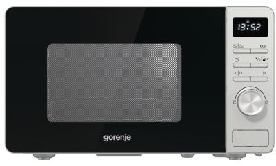 Мікрохвильова піч Gorenje, 20л, електр. керув., 800Вт, гриль, дисплей, нерж
