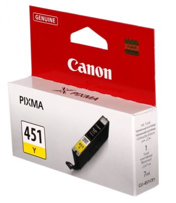 Картридж струменевий Canon CLI-451Y (Yellow) PIXMA MG5440/MG6340